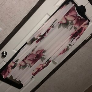 Sheer Floral Print Duster